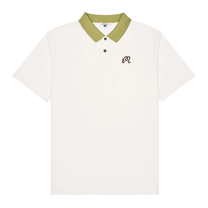Malbon Fairway Hex Golf Polo - Ivory