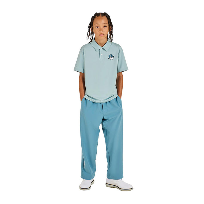Malbon Junior Cooper Bucket Golf Polo - Sky Blue 