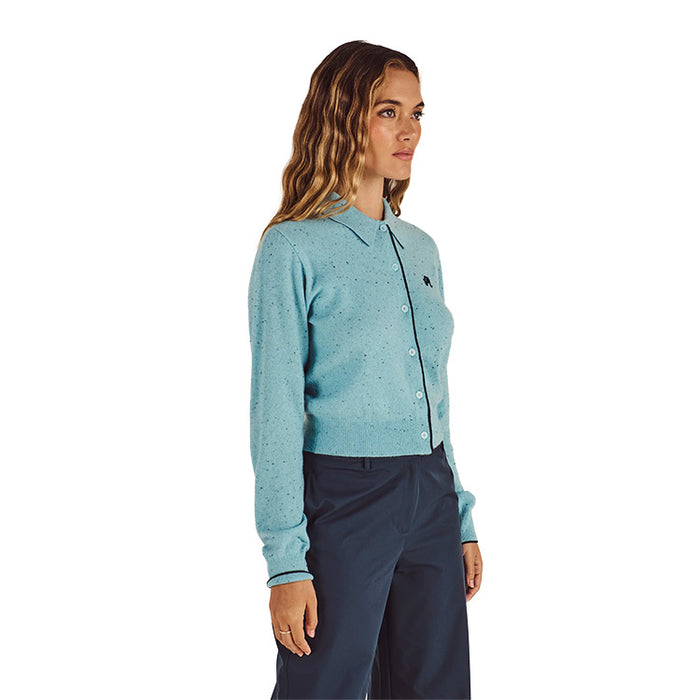 Malbon Sora Golf Sweater - Light Blue Side View