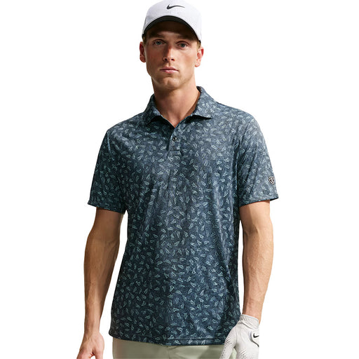Nike Par Dri-FIT Grass Print Golf Polo - Black