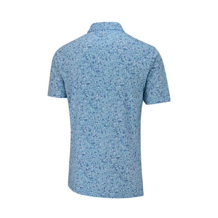 PING Gilmore Golf Polo - Dusty Blue Back View 