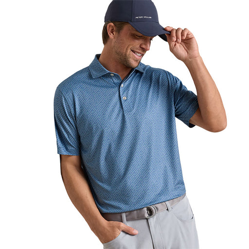 Peter Millar Bloody Mary Bar Performance Jersey Golf Polo - Bali Blue 