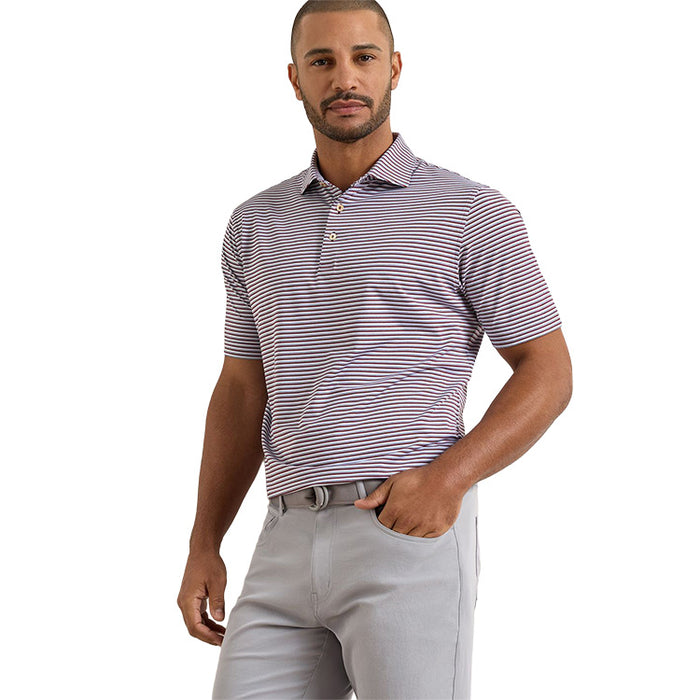 Peter Millar Brooks Performance Jersey Golf Polo - Bordeaux 