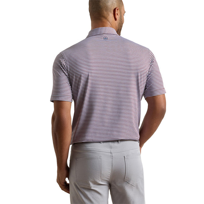 Peter Millar Brooks Performance Jersey Golf Polo - Bordeaux Back View