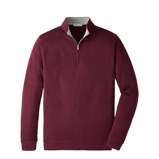 Peter Millar Crown Comfort 1/4 Zip Golf Pullover - Bordeaux 