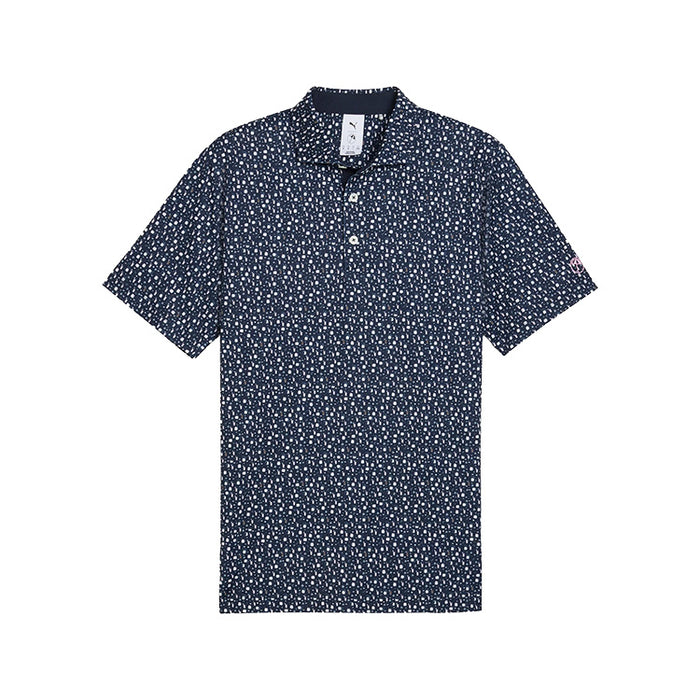 Puma X Arnold Palmer Tea Time Golf Polo - Deep Navy/Pale Pink