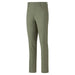A view from the front of a pair of dark sage green coloured Puma Golf trousers