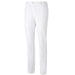White slim-fit trousers shown flat against a solid white background.