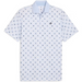 A white golf polo shirt from Puma and the Palm Tree Crew in White glow viewed from the front