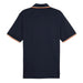 A dark navy golf polo shirt from Puma and the Palm Tree Crew in deep navy viewed from the back