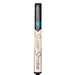 A close-up of a golf putter shaft featuring a textured white and black grip with 'Super Stroke' printed vertically in brown, a black patterned section near the top, and a blue spider logo.