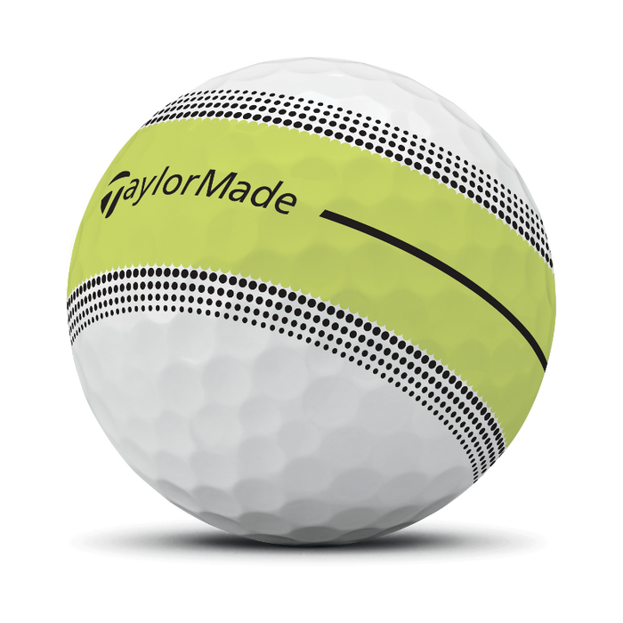 Taylormade Tour Response Stripe Golf Balls - White Stripe Golf Ball Side View 