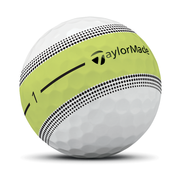 Taylormade Tour Response Stripe Golf Balls - White Stripe Golf Ball View 