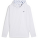 The Puma x Palm Tree Crew Cloudspun Golf Hoodie in the colour White Glow viewed from the Front