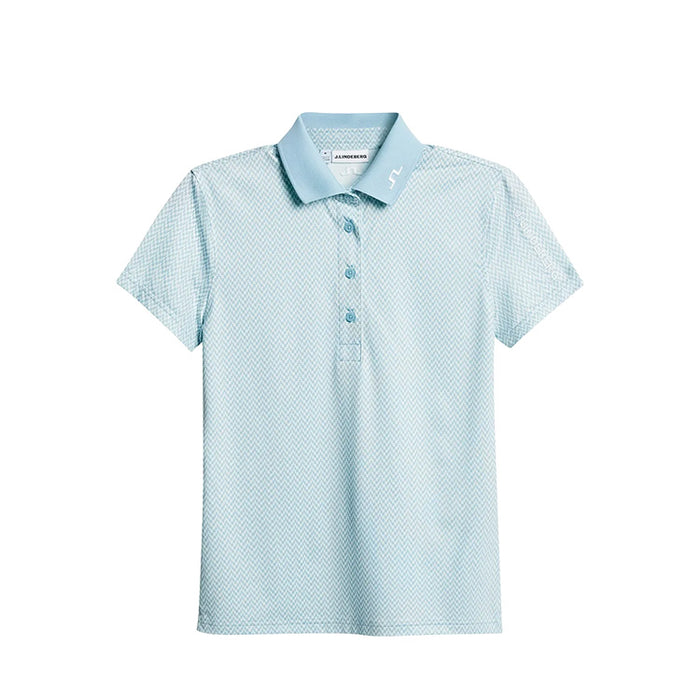 J Lindeberg Ladies Tour Tech Print Golf Polo