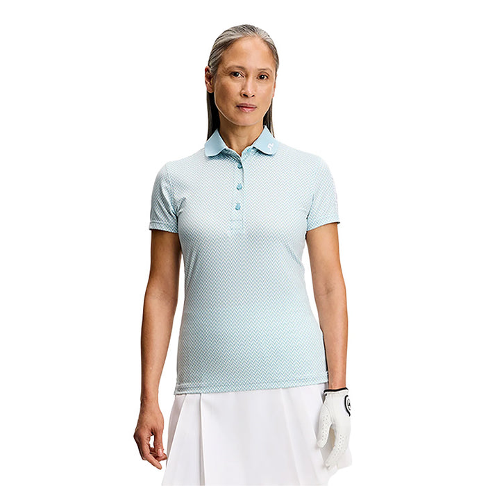 J Lindeberg Ladies Tour Tech Print Golf Polo