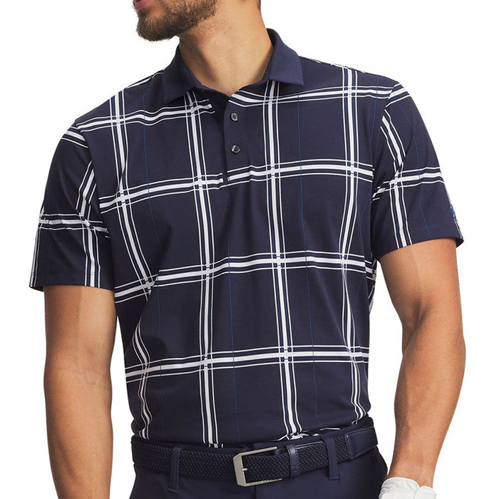 Under Armour Drive Fairway Plaid Golf Polo