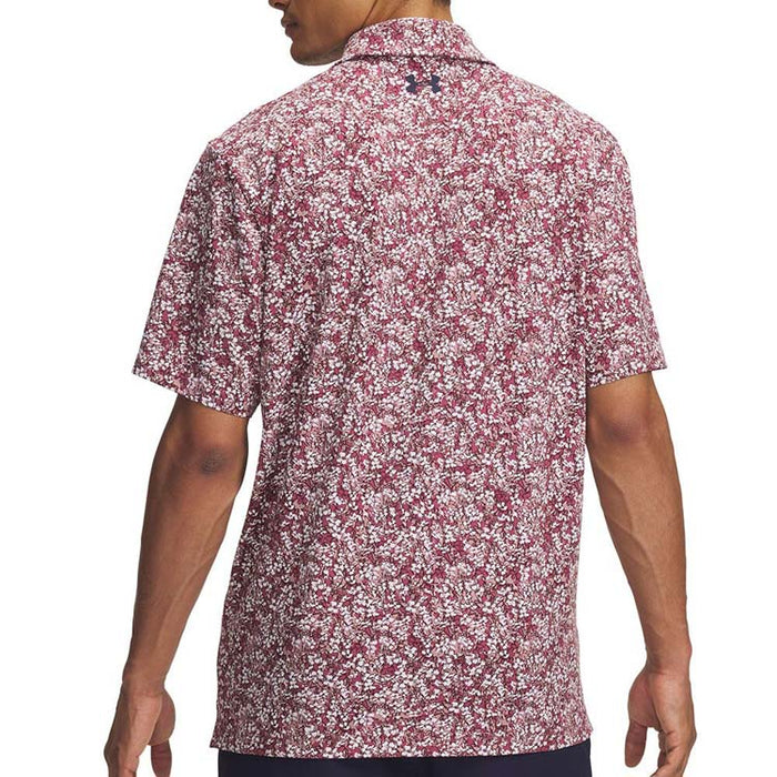 Under Armour Playoff 3.0 Printed Golf Polo  - Maroon Back View