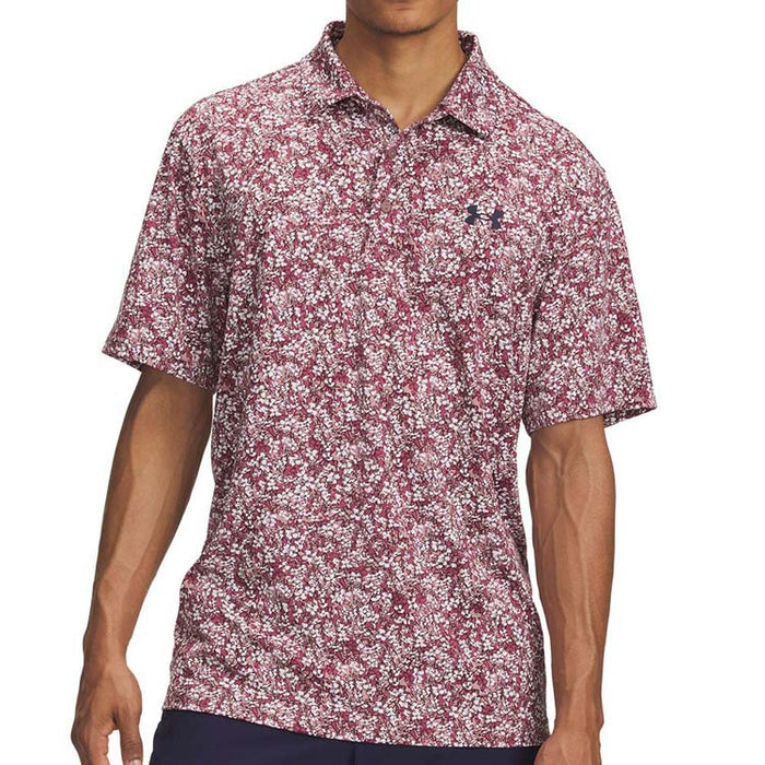 Under Armour Playoff 3.0 Printed Golf Polo  - Maroon