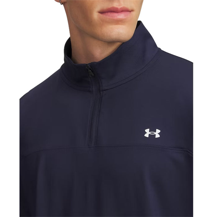 Under Armour Tee To Green 1/4 Zip Golf Pullover - Midnight Navy Detailed View 