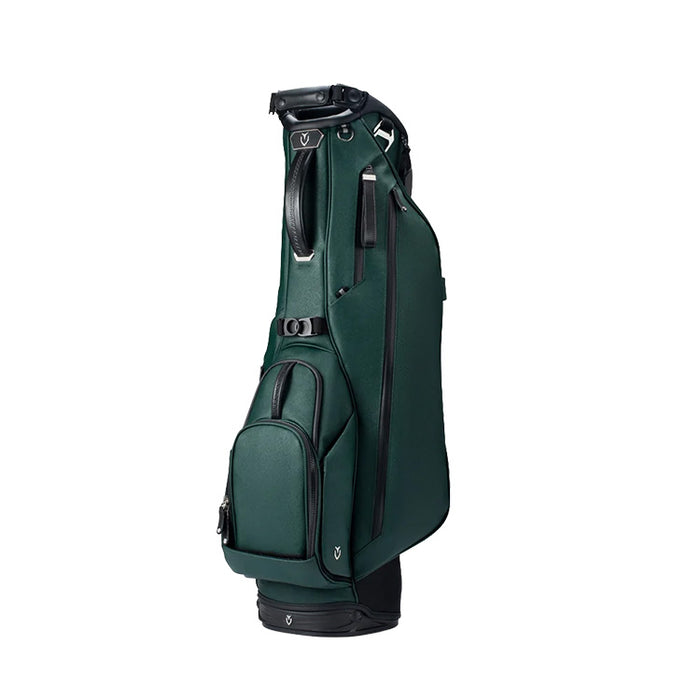 Vessel Lux Golf Stand Bag - Crosshatch Green Stand View 