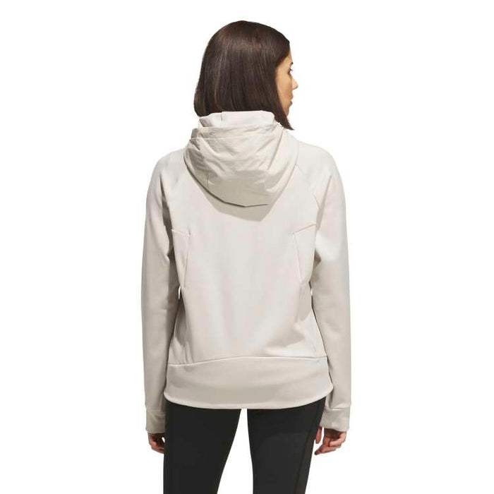 adidas Ladies Ulitmate365+ Course Control Quilted Golf Jacket - Wonder Alumnia Back View