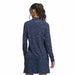 adidas Ladies Ultimate365 Cool Feeling Printed 1/4 Zip Golf Pullover - Navy Back View