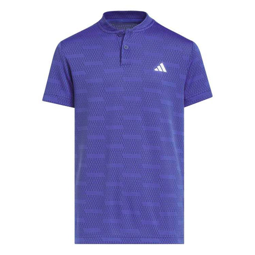 adidas Junior Jacquard Golf Polo - Dual Indigo