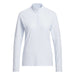 adidas Ultimate365 Solid 1/4 Zip Mock Golf Polo - Crystal Sky 