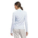 adidas Ultimate365 Solid 1/4 Zip Mock Golf Polo - Crystal Sky Back View 