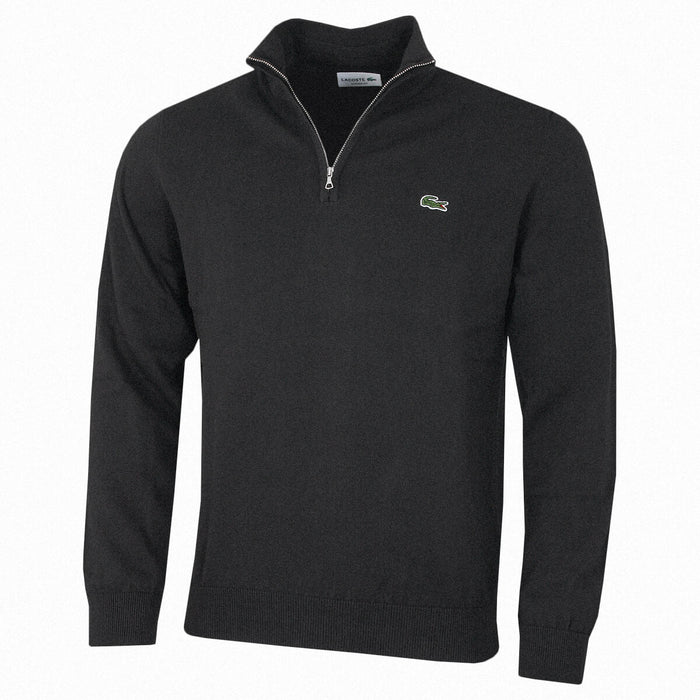 Lacoste 1 4 Zip Golf Sweater Charcoal Andrew Morris Golf