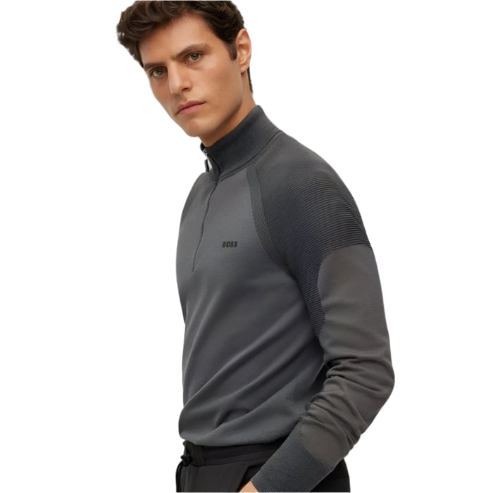 Hugo Boss Perform X 1/4 Zip Golf Pullover - Grey