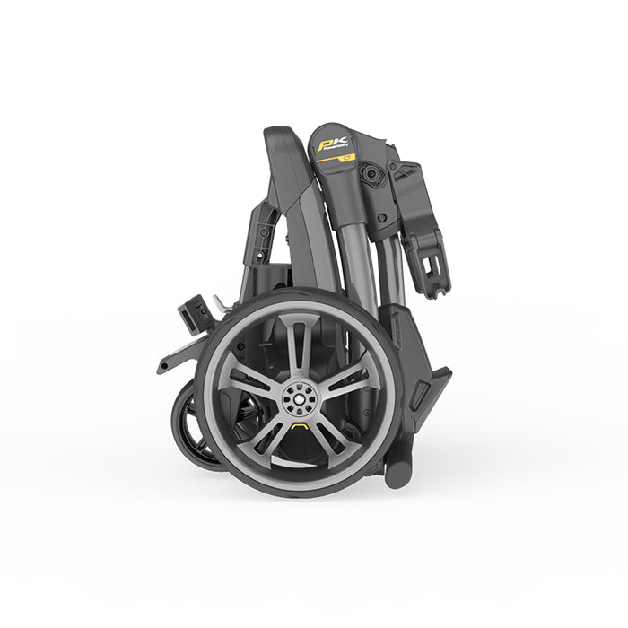 Powakaddy CT10 GPS Electric Golf Trolley - Gunmetal 18 Hole Battery (Extended Battery Available)