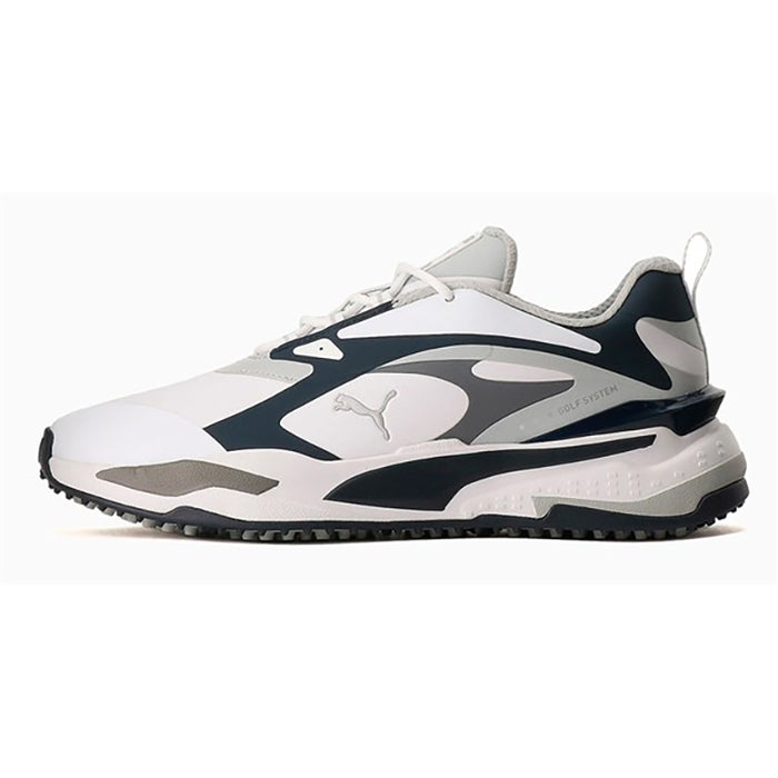 Puma GS Fast Spikeless Golf Shoes White Navy Andrew Morris Golf