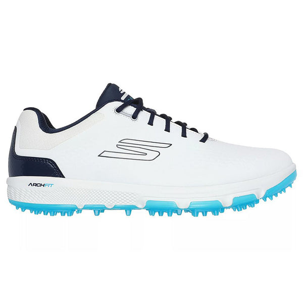 Skechers GO GOLF Pro Men\'s Golf Shoes Size 8.5 White Navy Leather Spiked Spikes Skechers Men main image 3