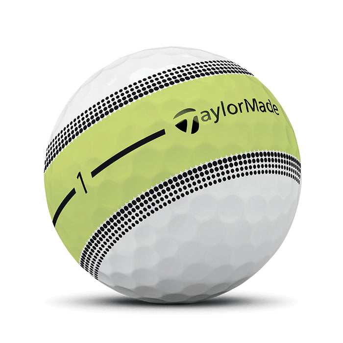 Taylormade Tour Response Stripe Golf Balls - Neon Yellow