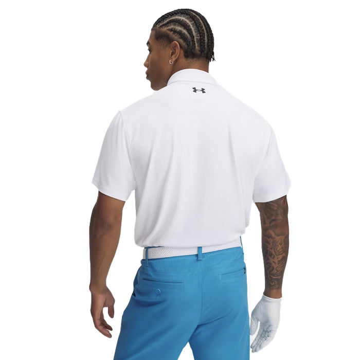 Under Armour T2G Pique Golf Polo Shirt - White/Black