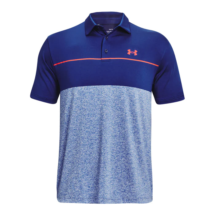 Under Armour Playoff 2.0 Golf Polo Bauhaus Blue Oxford Blue Bolt Red