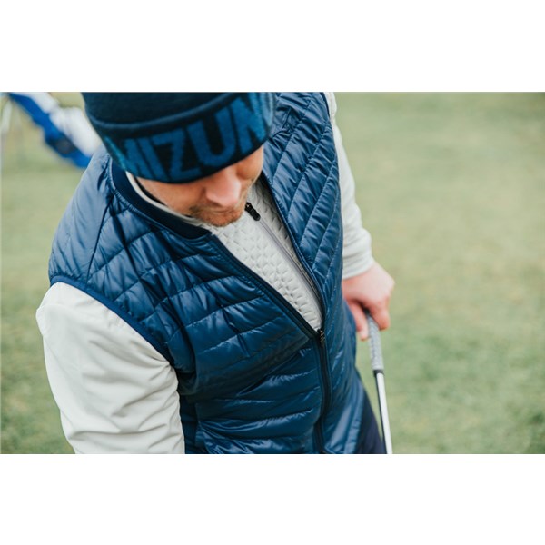 Mizuno Mens Move Warmer Golf Gilet Navy Andrew Morris Golf