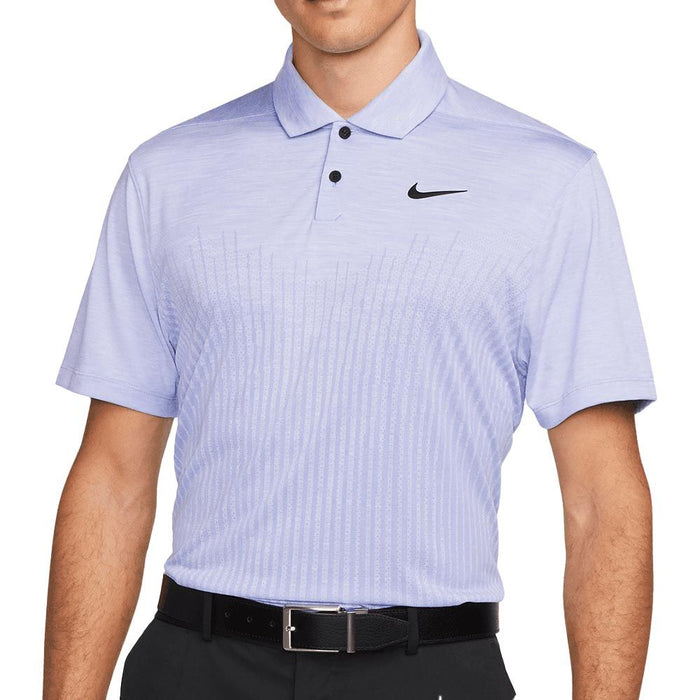 Nike Dri Fit ADV Vapor Engineered Jacquard Golf Polo Shirt Purple Pu Andrew Morris Golf