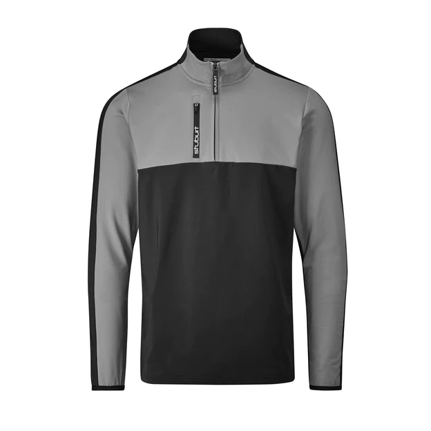 Stuburt Reynold Mid Layer Golf Sweater Black Slate Grey