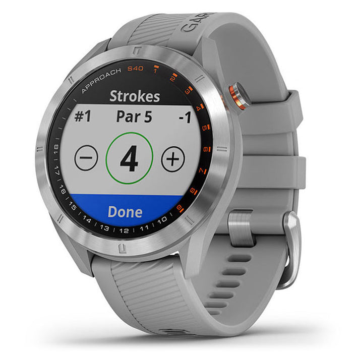 Garmin Approach S40 GPS Golf Watch Grey Andrew Morris Golf