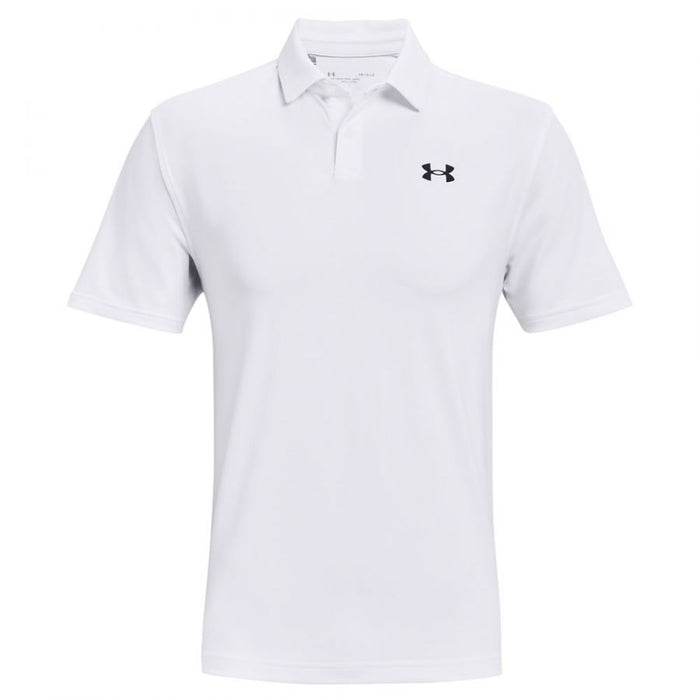 Under Armour T2G Mens Golf Polo Shirt White Grey Andrew Morris Golf