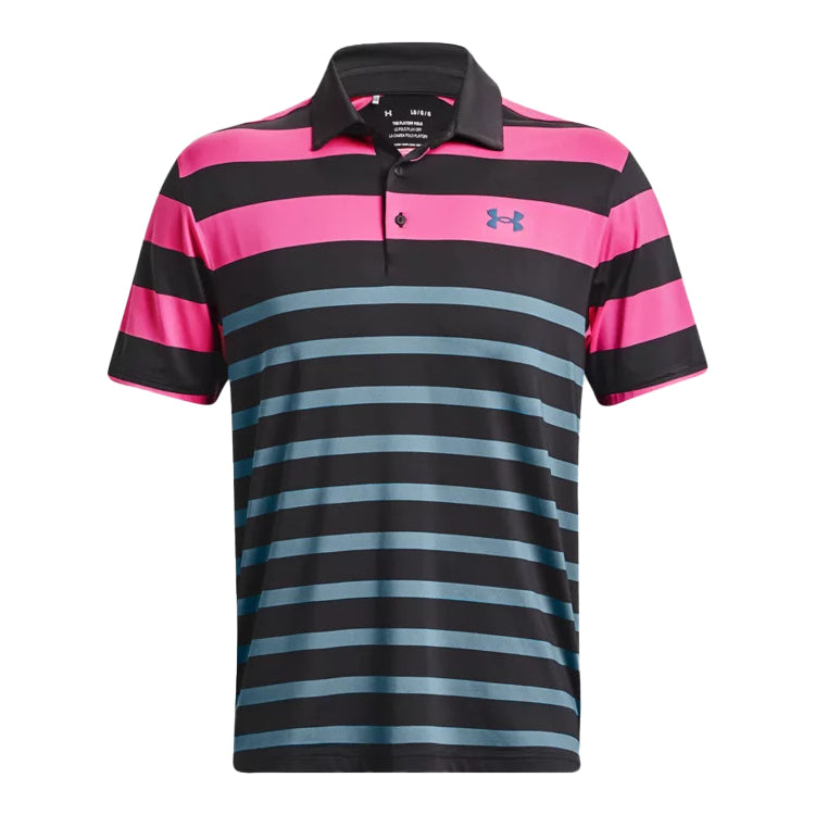 Under armour pink golf shirt clearance